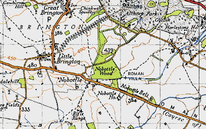 Old map of Nobottle in 1946