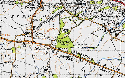 Old map of Harpole Hill Fm in 1946