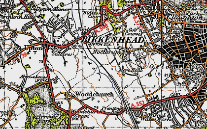 Old map of Noctorum in 1947