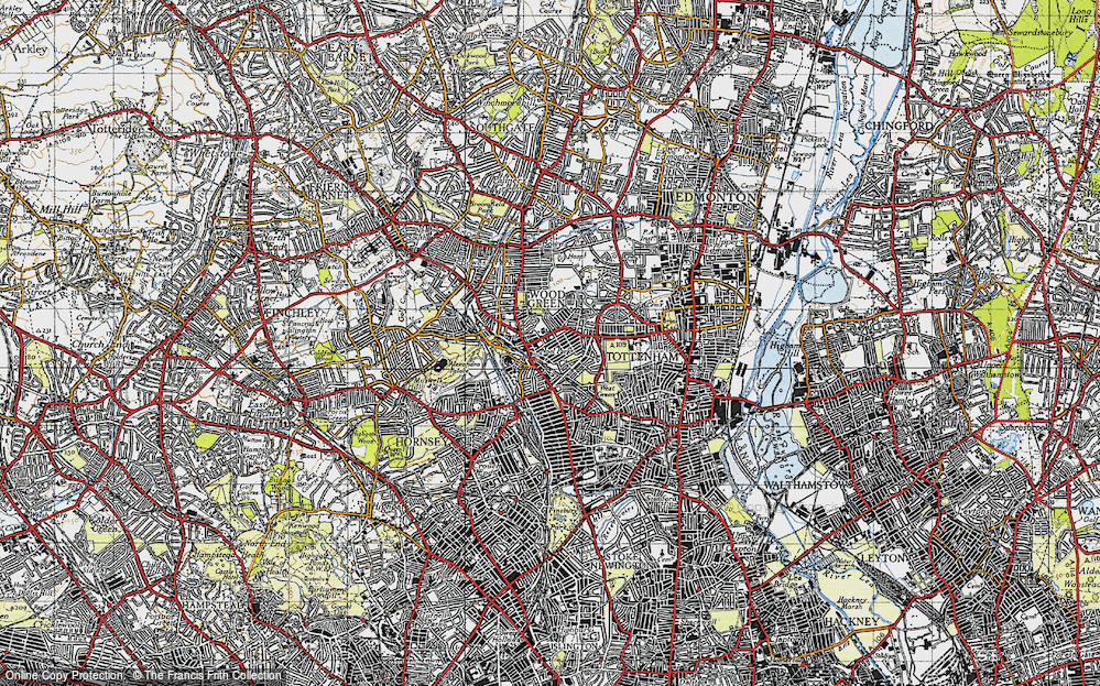 Old Map of Noel Park, 1946 in 1946