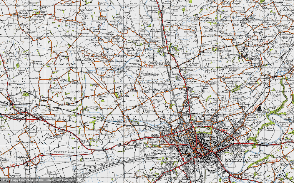 Old Map of Nog Tow, 1947 in 1947