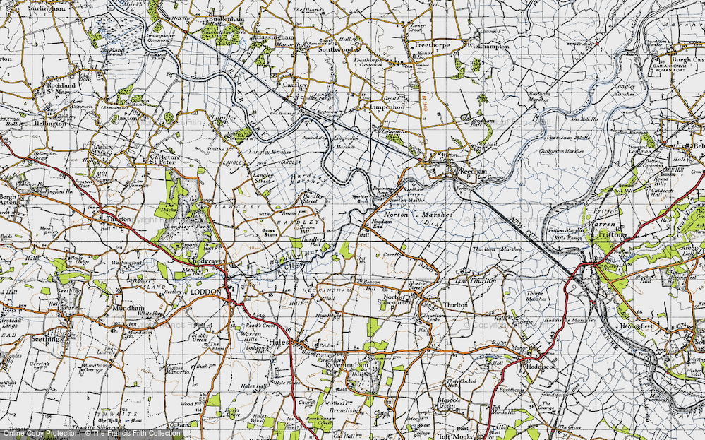 Old Map of Nogdam End, 1946 in 1946