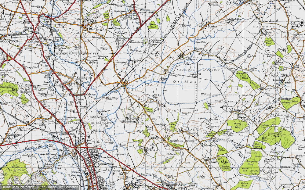 Old Map of Noke, 1946 in 1946