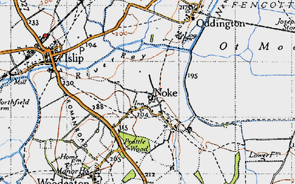 Old map of Noke in 1946