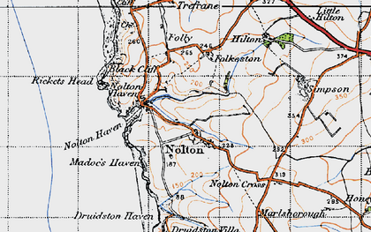 Old map of Nolton Cross in 1946