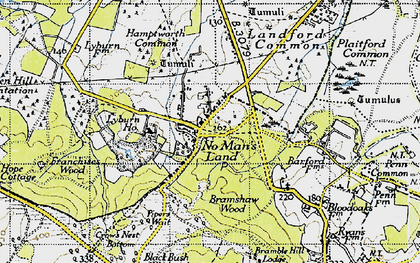 Old map of Nomansland in 1940