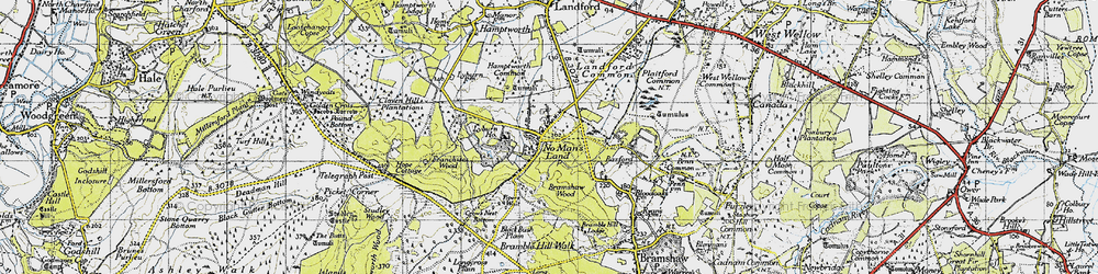 Old map of Nomansland in 1940