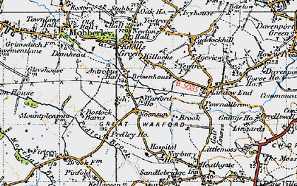 Old map of Bostock Barns Fm in 1947