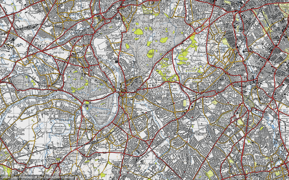 Old Map of Norbiton, 1945 in 1945