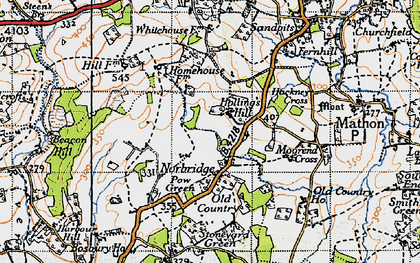 Old map of Norbridge in 1947