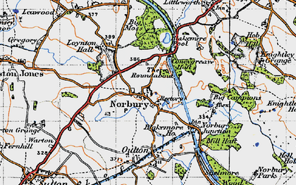 Old map of Norbury in 1946