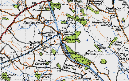 Old map of Norbury Junction in 1946