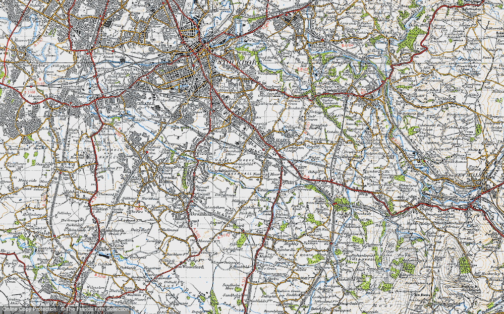 Old Map of Norbury Moor, 1947 in 1947
