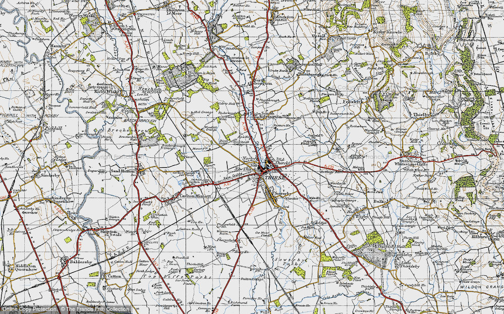 Old Map of Norby, 1947 in 1947