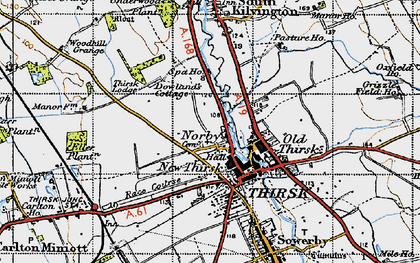 Old map of Norby in 1947