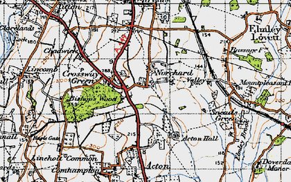 Old map of Norchard in 1947