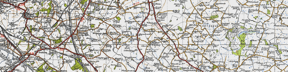 Old map of Norcott Brook in 1947