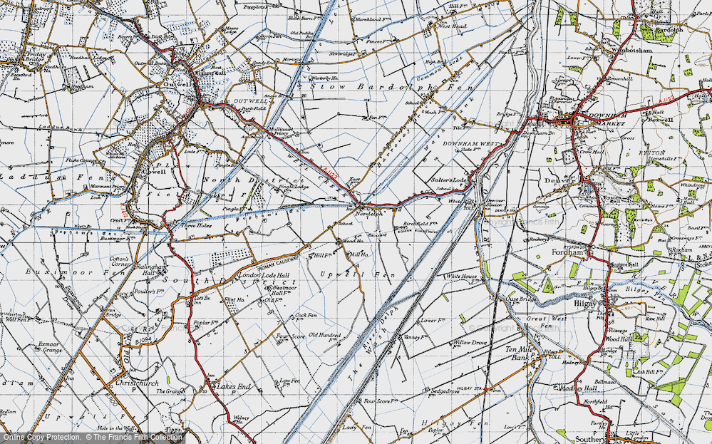 Old Map of Nordelph, 1946 in 1946