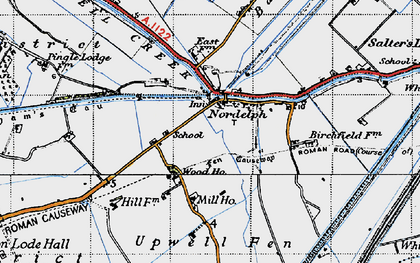 Old map of Nordelph in 1946