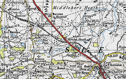 Old map of Norden in 1940