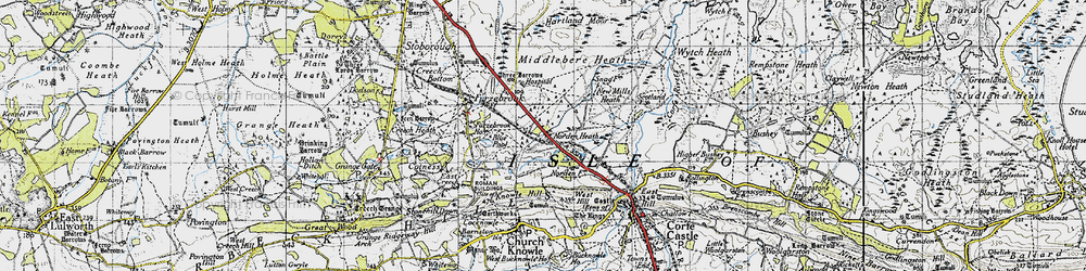 Old map of Norden in 1940