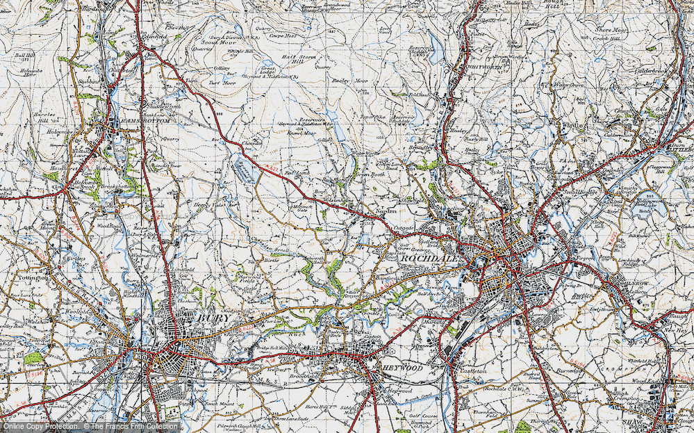 Old Map of Norden, 1947 in 1947