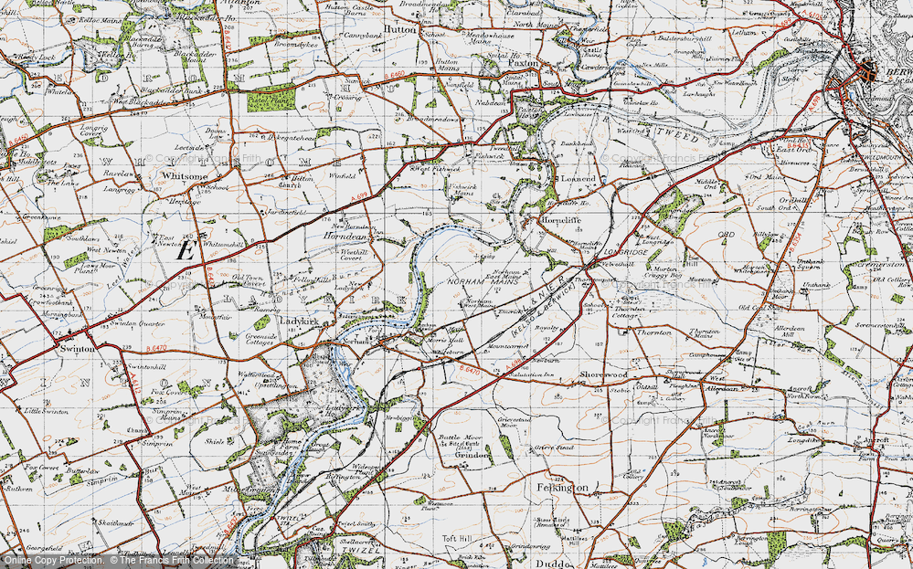 Old Map of Historic Map covering Mount Carmel in 1947