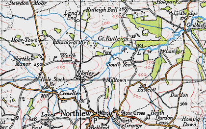 Old map of Norley in 1946