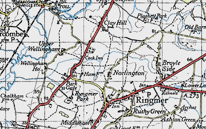 Old map of Norlington in 1940