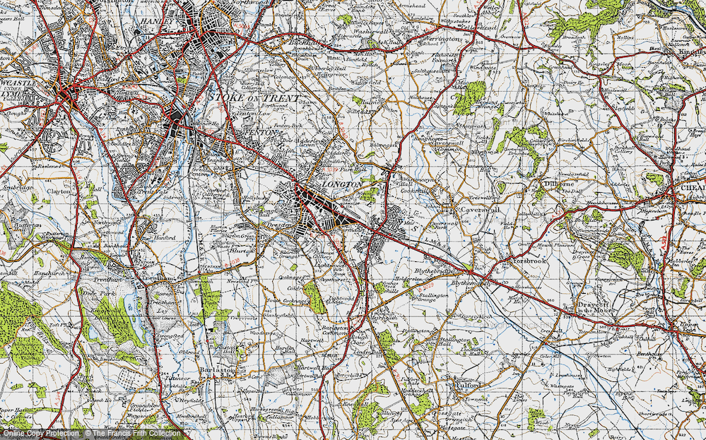 Old Map of Normacot, 1946 in 1946