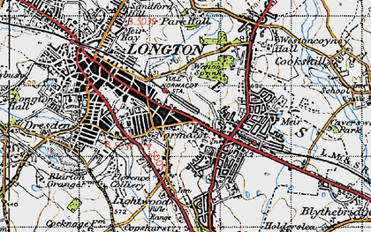 Old map of Normacot in 1946