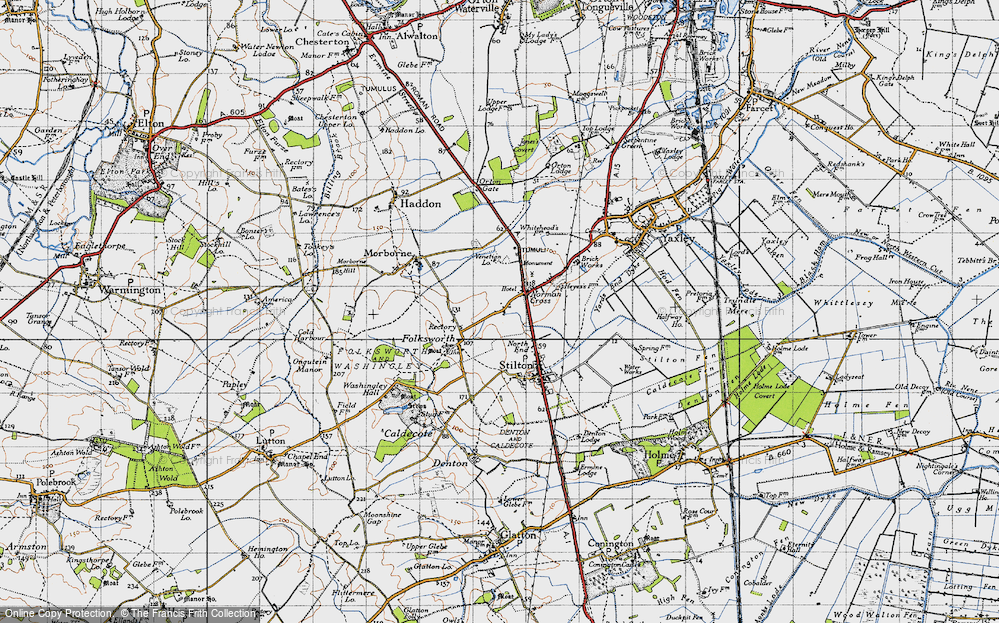 Old Map of Historic Map covering Venetian Lodge in 1946