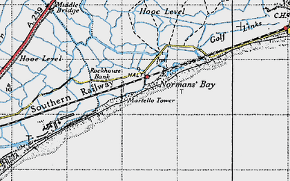 Old map of Norman's Bay in 1940