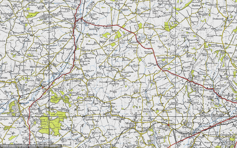 Old Map of Norman's Green, 1946 in 1946