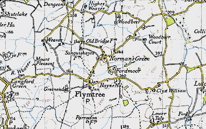 Old map of Norman's Green in 1946