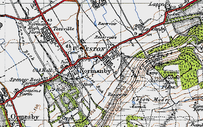 Old map of Normanby in 1947