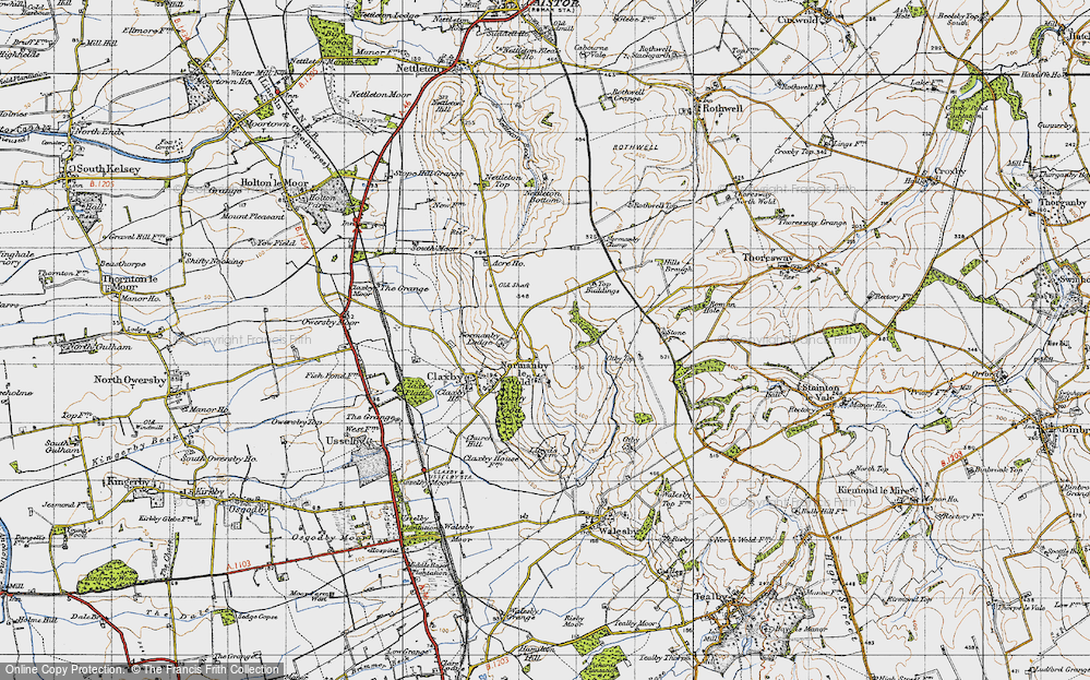 Old Map of Normanby le Wold, 1946 in 1946