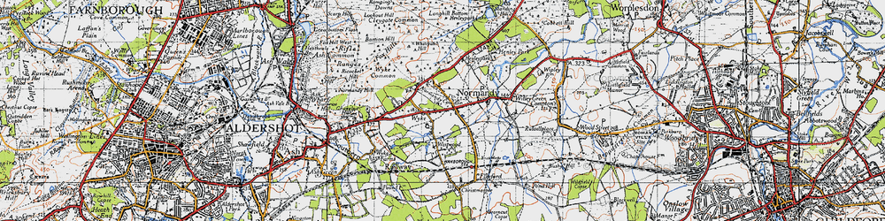 Old map of Wyke Common in 1940