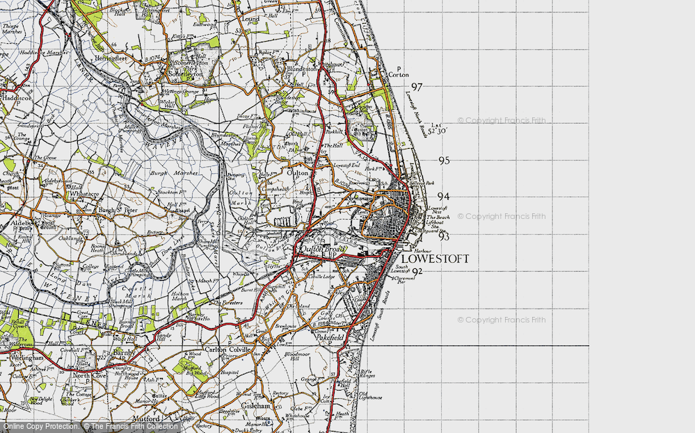 Old Map of Normanston, 1946 in 1946