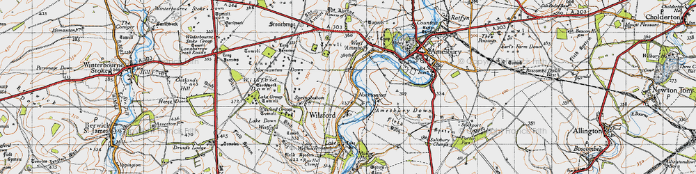Old map of Normanton in 1940