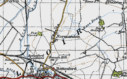Old map of Normanton in 1946