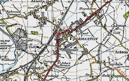 Old map of Normanton in 1947