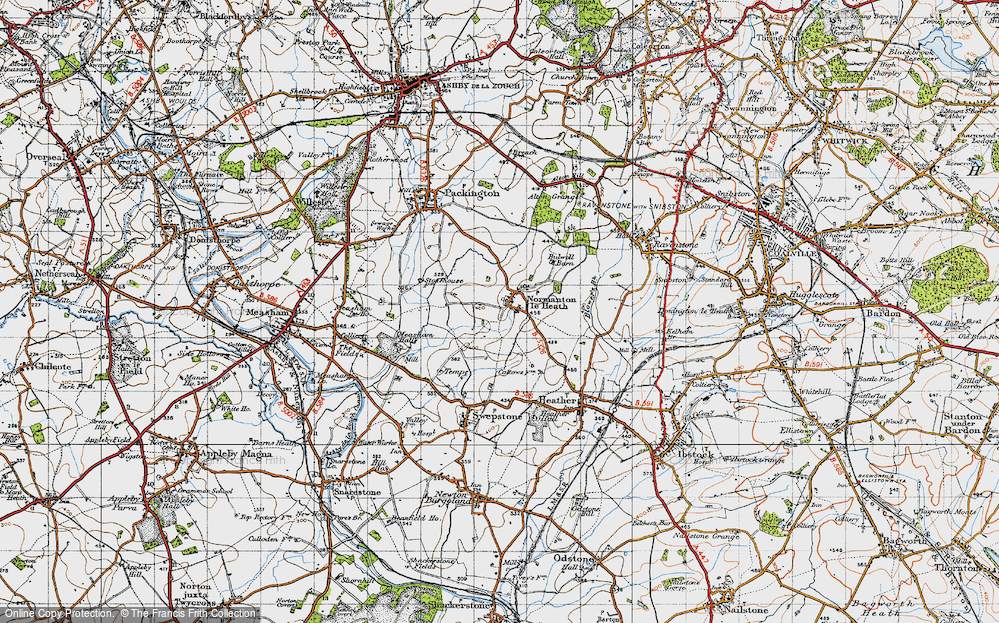 Old Map of Normanton le Heath, 1946 in 1946
