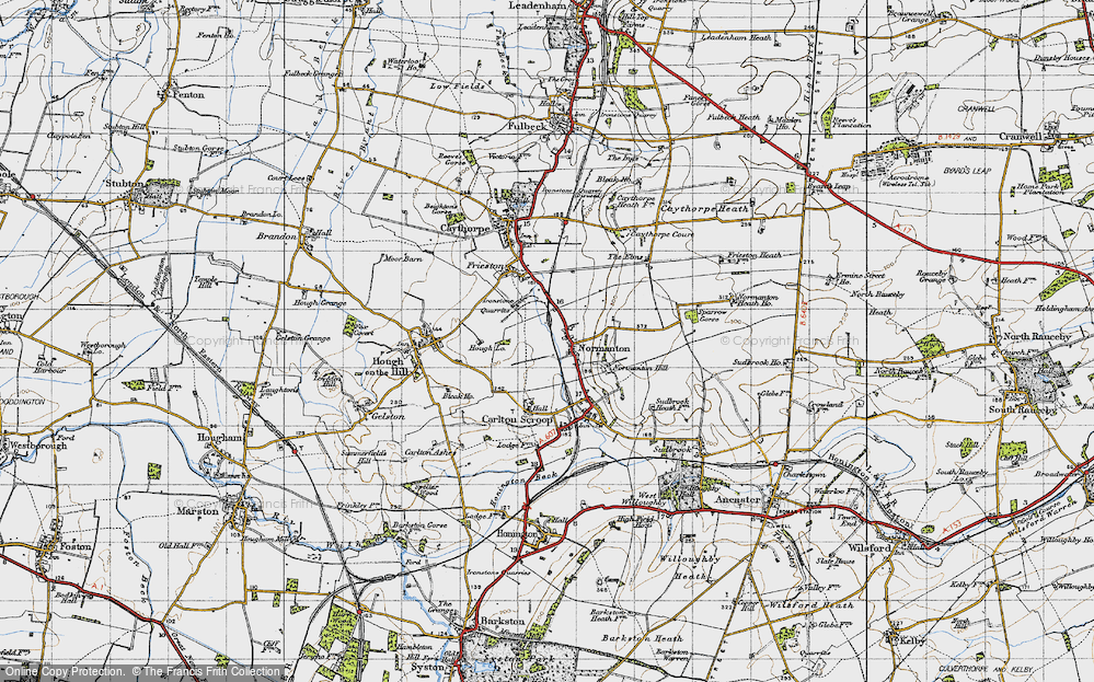 Old Map of Normanton-on-Cliffe, 1946 in 1946