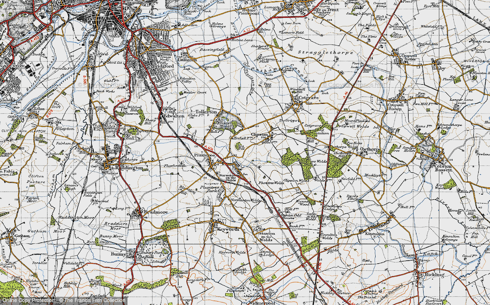 Old Map of Normanton-on-the-Wolds, 1946 in 1946