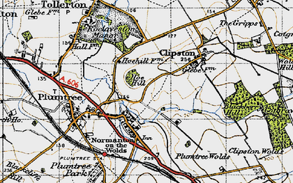 Old map of Normanton-on-the-Wolds in 1946