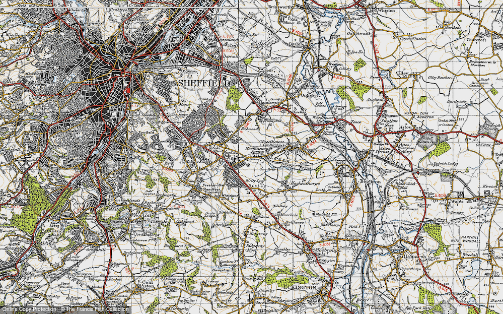 Old Map of Normanton Spring, 1947 in 1947