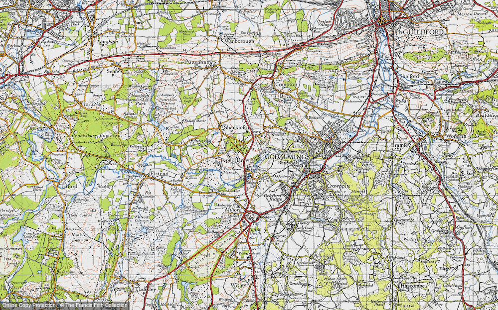 Old Map of Norney, 1940 in 1940