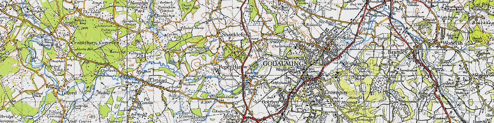 Old map of Norney in 1940