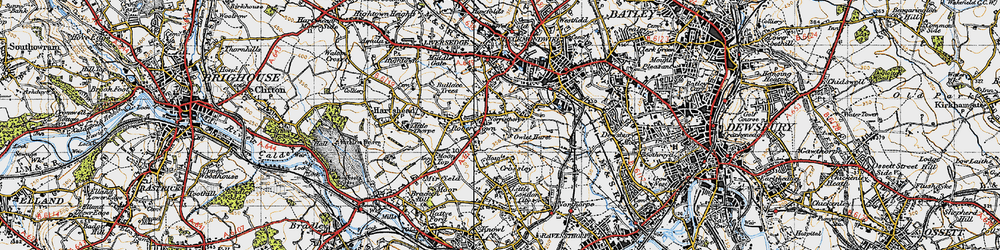 Old map of Norristhorpe in 1947